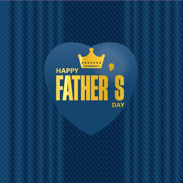 Happy fathers day card with tie premium Vector