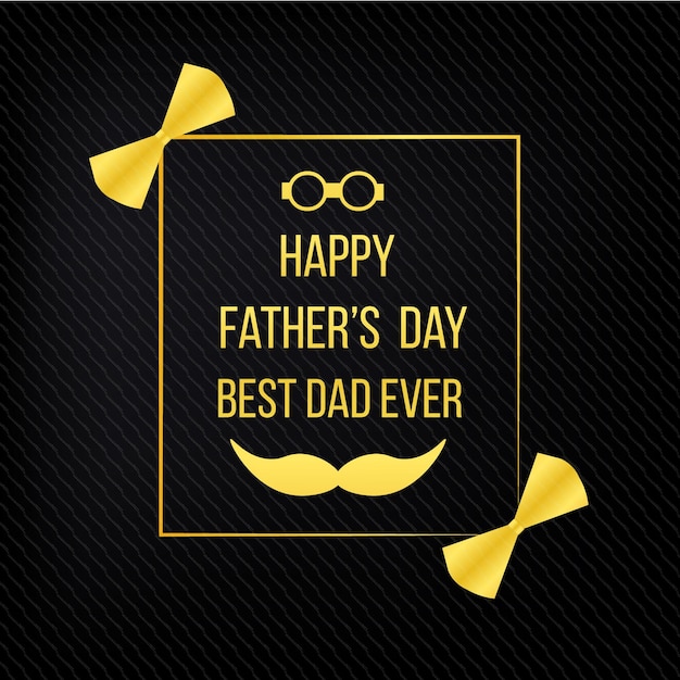 Happy fathers day card with tie premium vector