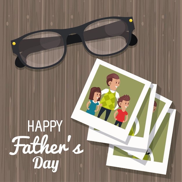 Vector happy fathers day card