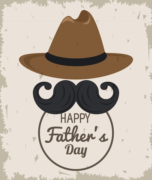 Vector happy fathers day card