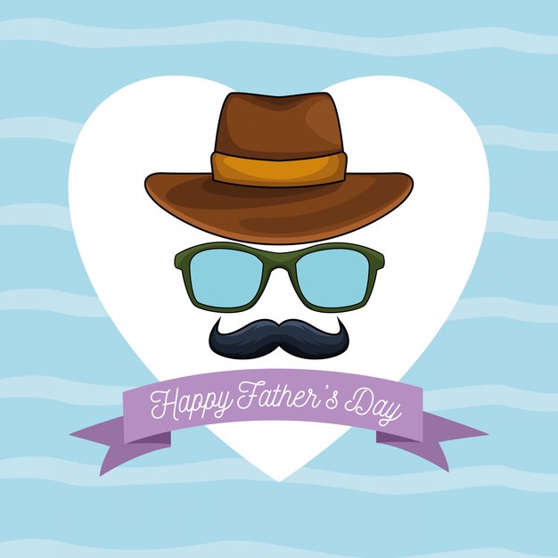 Vector happy fathers day card