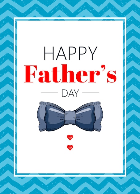 Happy fathers day cards and sale flyer with sketch butterfly\
tie and heart vector posters of daddies holiday with special offer\
and hand drawn illustration of gentleman moustaches and bowtie