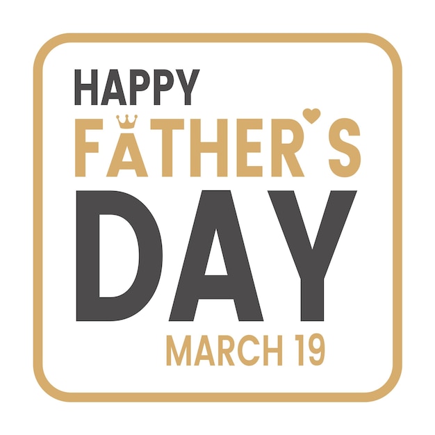 Vector happy fathers day composition