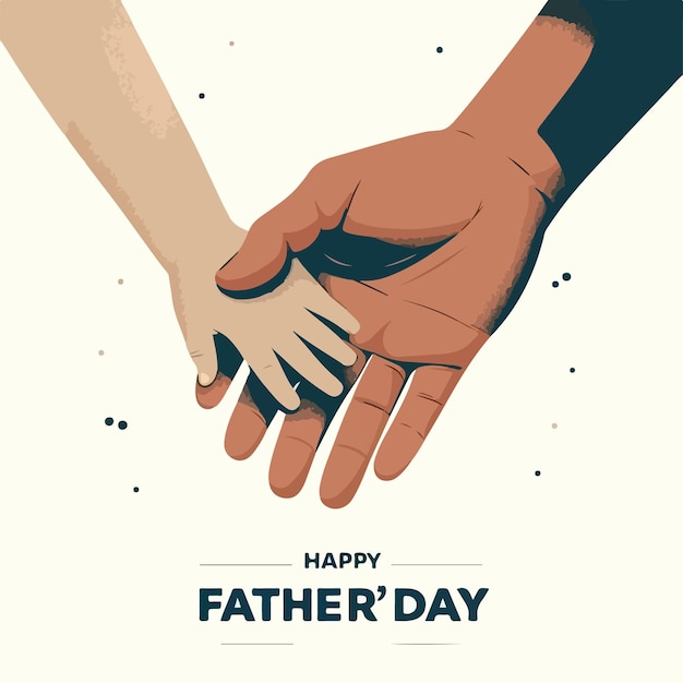 Vector happy fathers day concept minimalistic vector art background