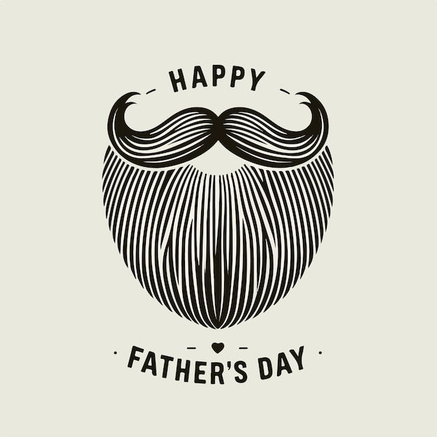 Happy Fathers day concept minimalistic vector art background