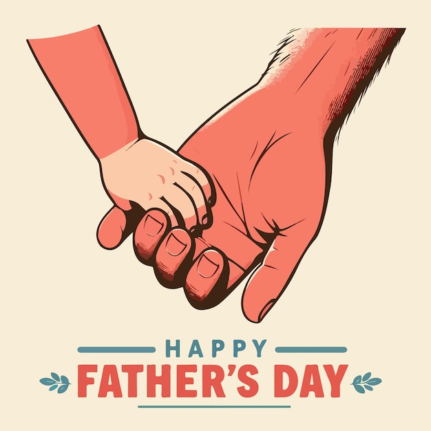 Happy Fathers day concept minimalistic vector art background