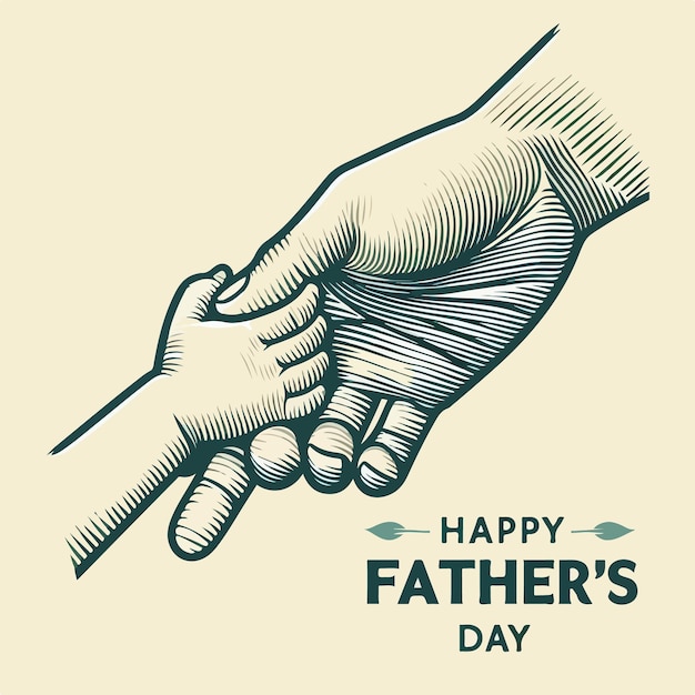 Happy Fathers day concept minimalistic vector art background