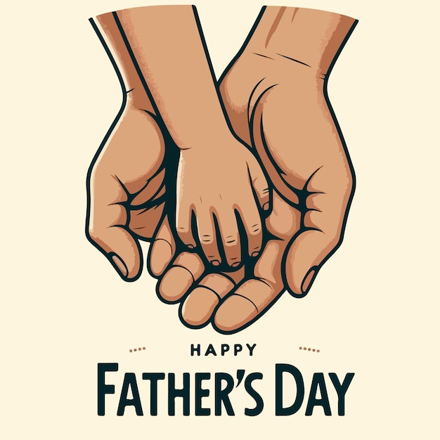 Happy Fathers day concept minimalistic vector art background