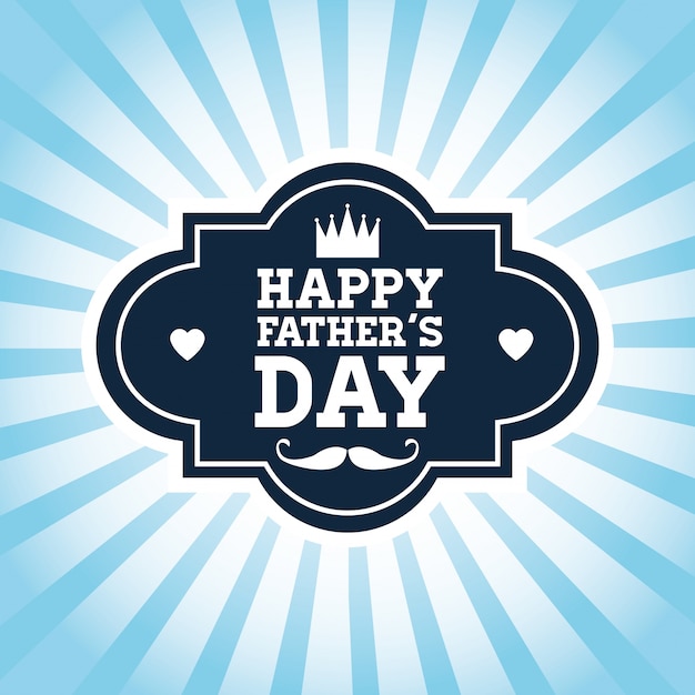 Happy Fathers day concept with icon design