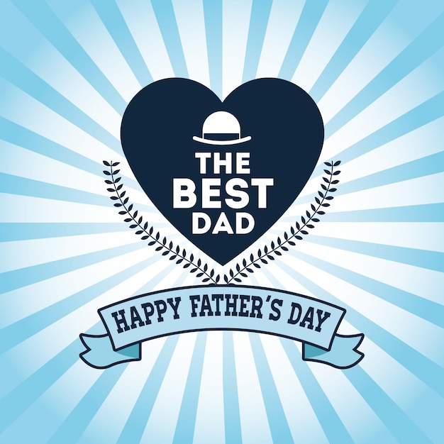 Happy Fathers day concept with icon design