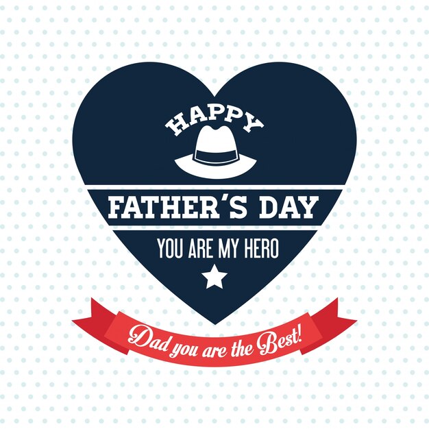 Happy Fathers day concept with icon design