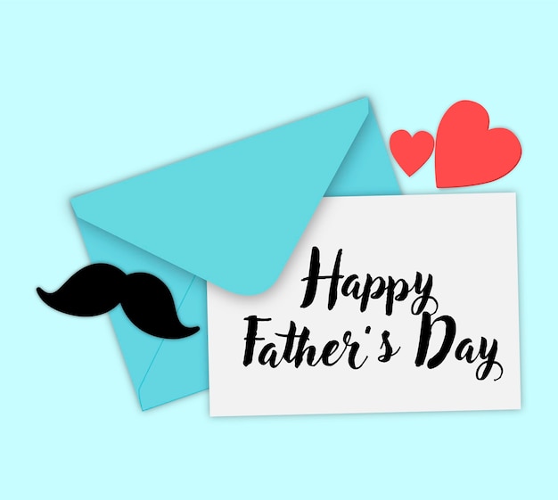 Happy fathers day concept with silhouette design