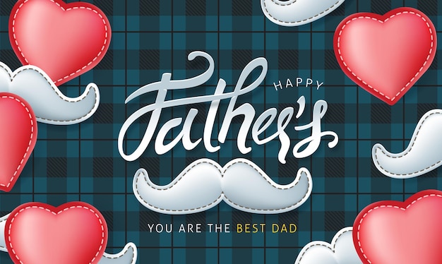 Vector happy fathers day discount banner template