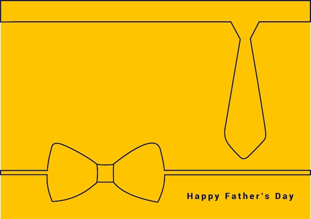 Happy fathers day elegant yellow background vector design