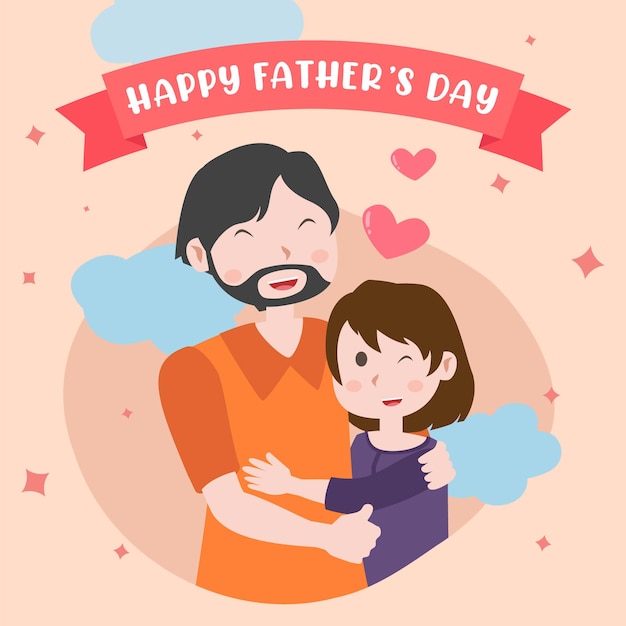 Happy fathers Day graphic illustration