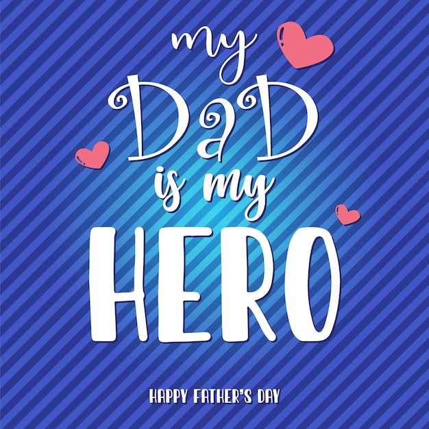 Vector happy fathers day graphic template can be use to make sign