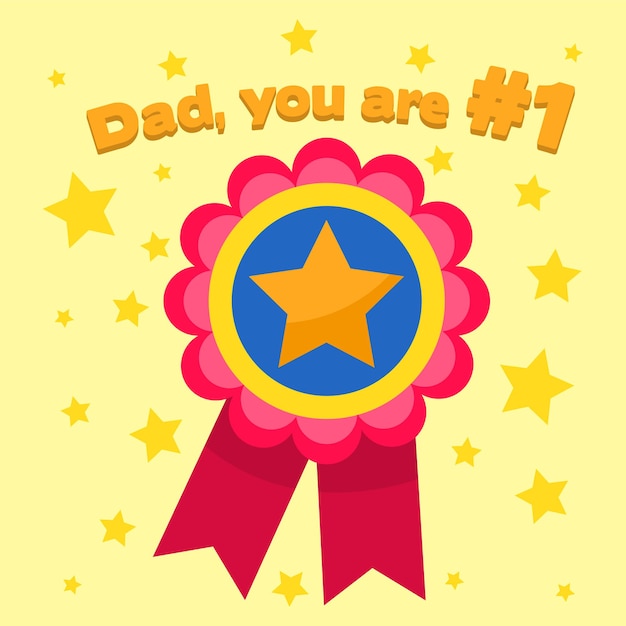 Happy fathers day greeting card dad felicitation patch