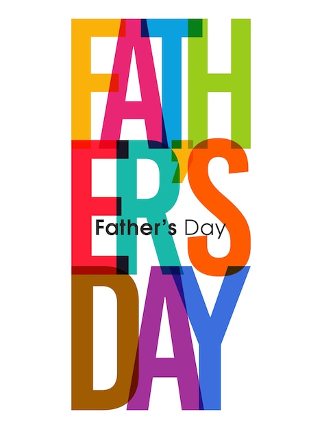 Happy fathers day greeting card design