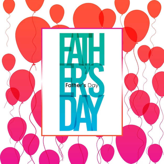 Happy Fathers Day greeting card design