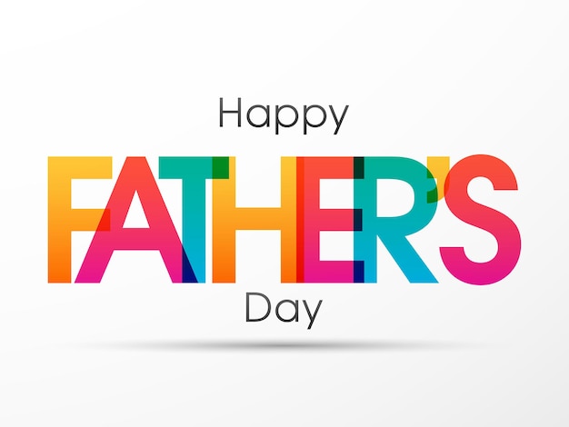 Happy fathers day greeting card design