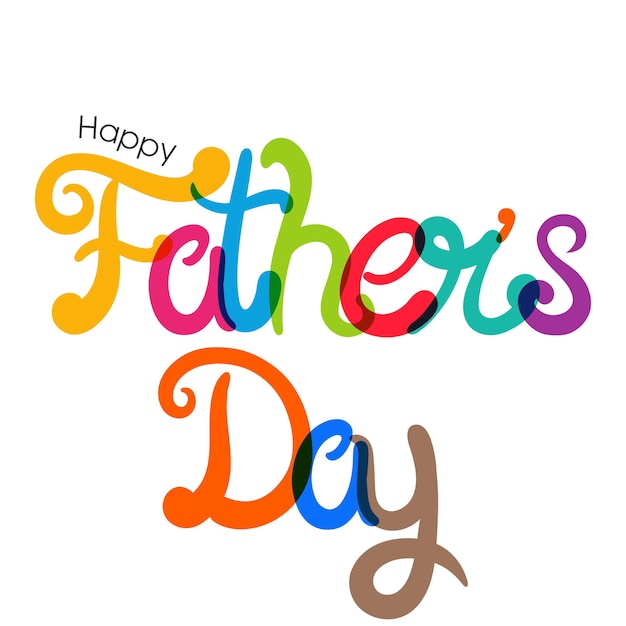 Happy Fathers Day greeting card design