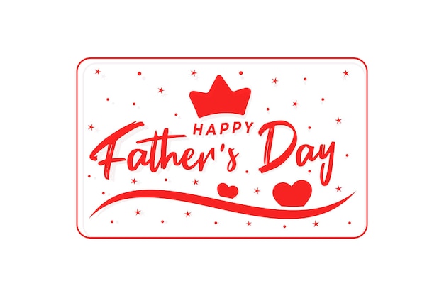 Happy Fathers day greeting card Free Vector design