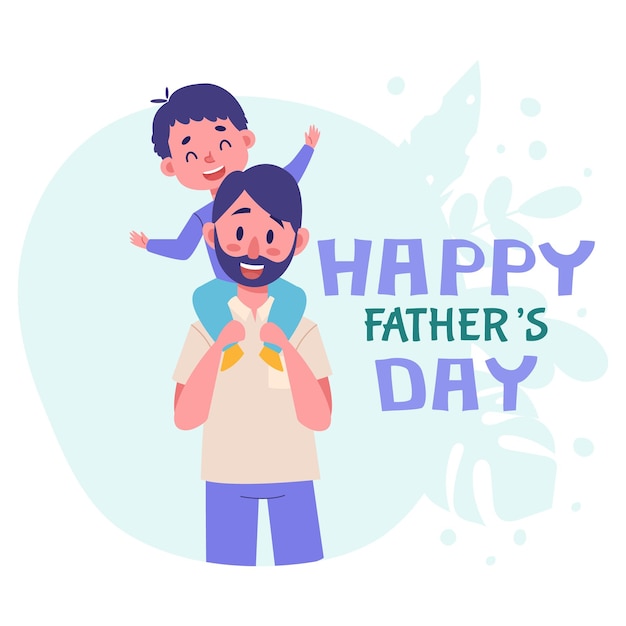 Happy fathers day greeting card