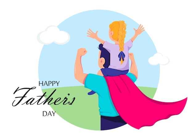 Happy fathers day greeting card