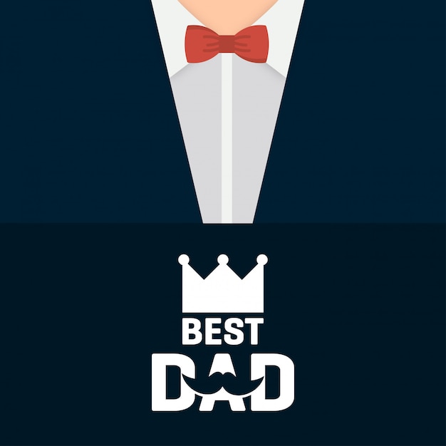 Happy Fathers day greetings typography and dark background 