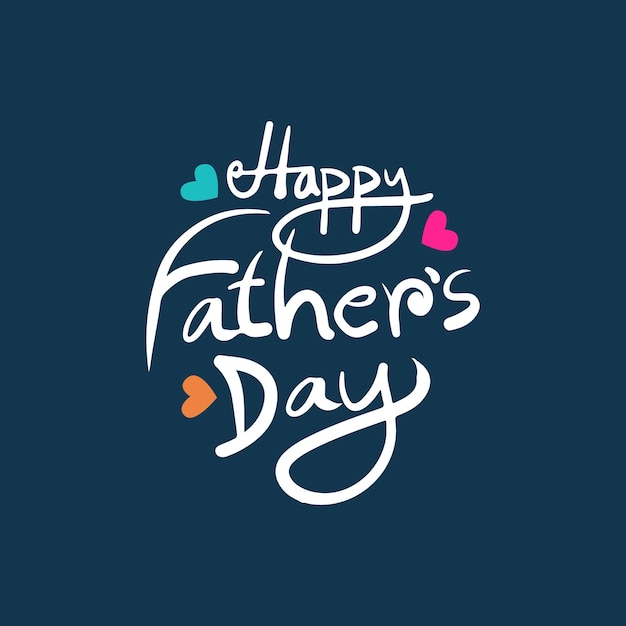 Happy Fathers Day handgetekende belettering vectorillustratie om elke vader te wensen