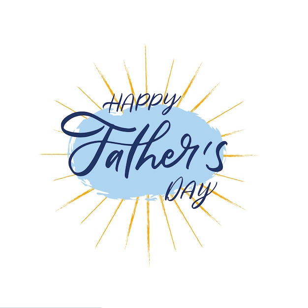 Happy fathers day handwritten inscription