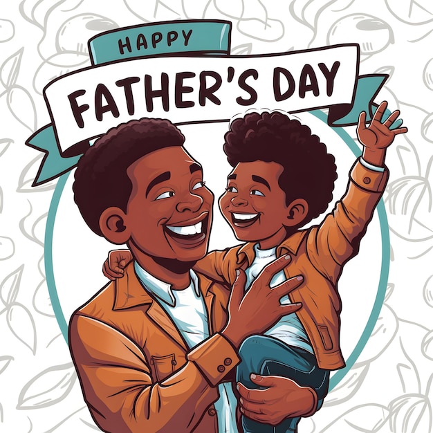 Vector a happy fathers day illustration celebrating the best dad ever vector