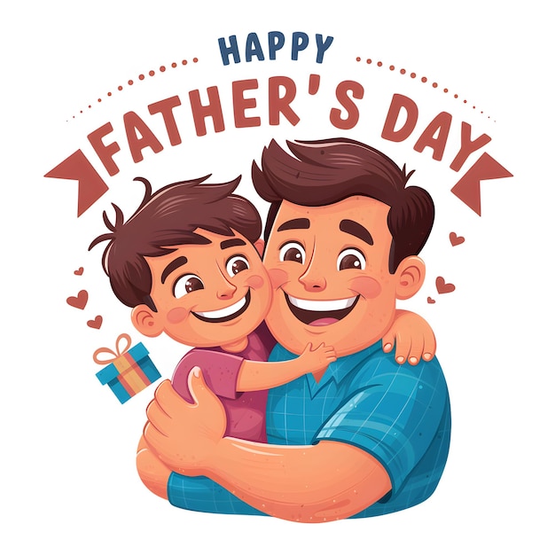 A Happy Fathers Day Illustration to Show Our Appreciation Vector Format