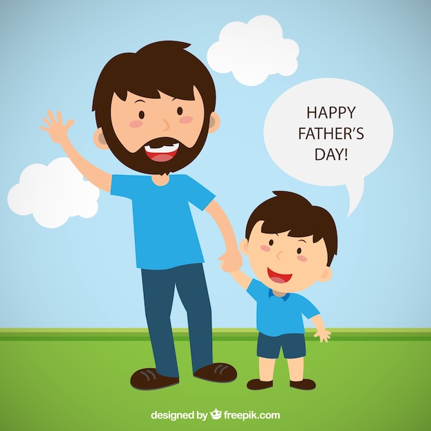 Happy fathers day illustration