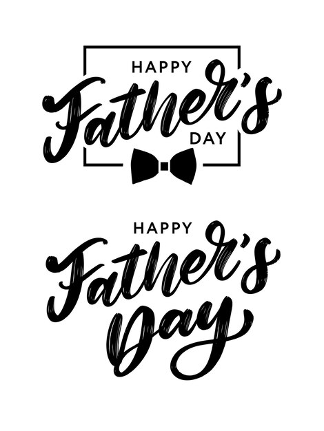 Vector happy fathers day. lettering. holiday calligraphy text