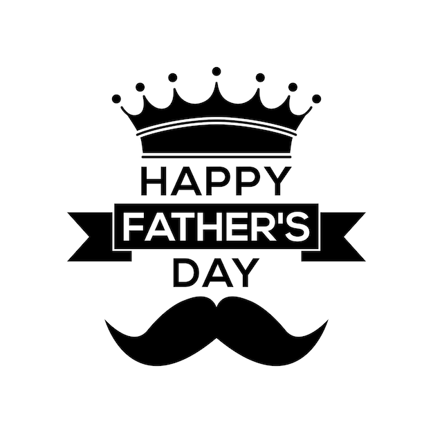 Happy fathers day lettering vector background Happy Fathers Day