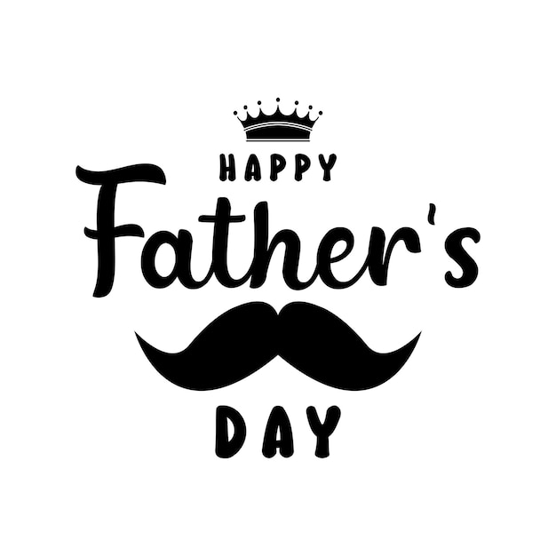 Happy fathers day lettering vector background Happy Fathers Day