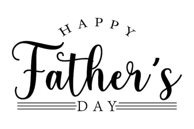 Vector happy fathers day lettering vector illustration