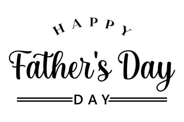 Vector happy fathers day lettering vector illustration