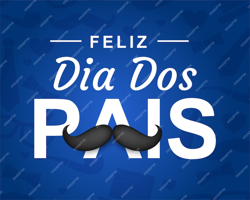 Premium Vector | Happy fathers day in portuguese (dia dos pais)