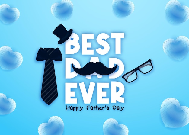 Vector happy fathers day template