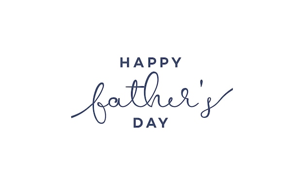 Vector happy fathers day typography design