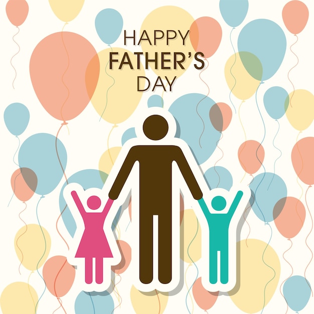 Happy Fathers Day wenskaart ontwerp