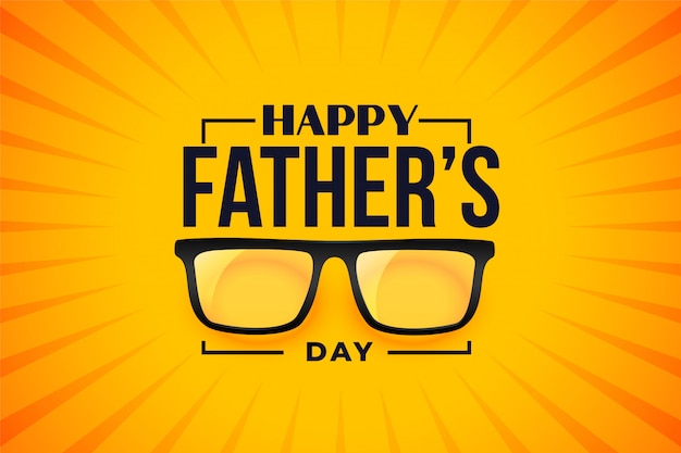 Happy fathers day wishes card with eye glasses