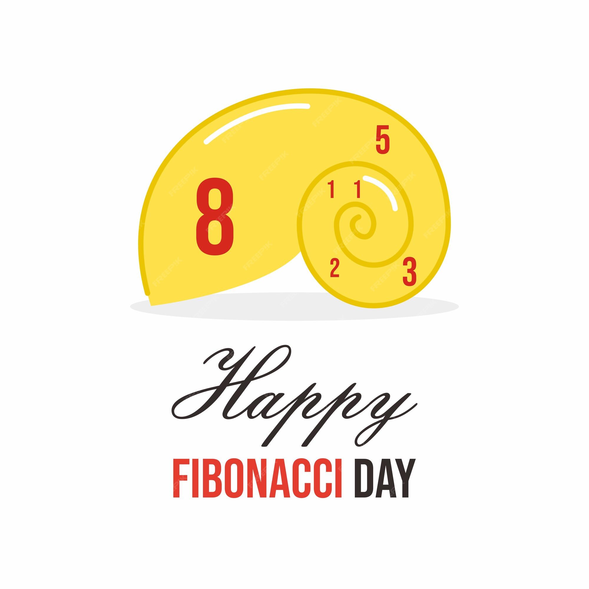 Premium Vector Happy fibonacci day