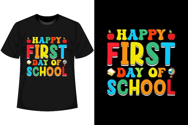 ベクトル happy first day of school 100日の学校 tシャツ デザイン