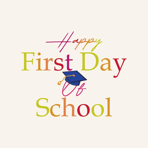 happy first day of school T shirt design Back To School typography funny t shirt design