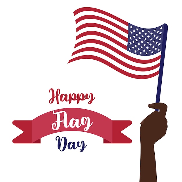 Vector happy flag day background template vector illustration of a background for happy flag day