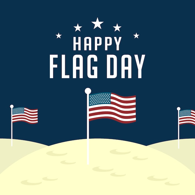 Vector happy flag day illustration