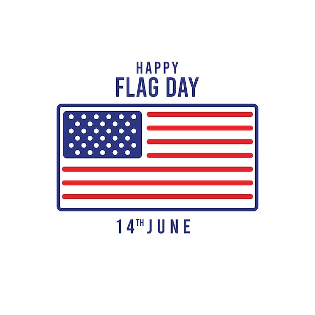 Vector happy flag day united states